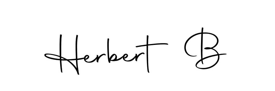 Design your own signature with our free online signature maker. With this signature software, you can create a handwritten (Autography-DOLnW) signature for name Herbert B. Herbert B signature style 10 images and pictures png