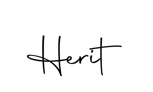 You should practise on your own different ways (Autography-DOLnW) to write your name (Herit) in signature. don't let someone else do it for you. Herit signature style 10 images and pictures png