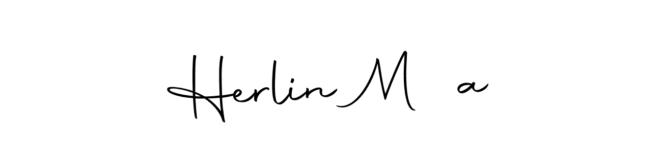 How to make Herlin Męża name signature. Use Autography-DOLnW style for creating short signs online. This is the latest handwritten sign. Herlin Męża signature style 10 images and pictures png