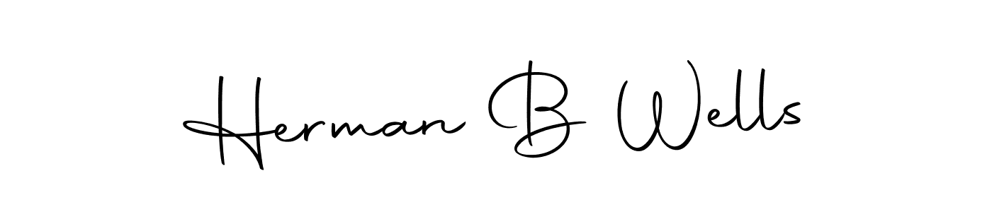 Create a beautiful signature design for name Herman B Wells. With this signature (Autography-DOLnW) fonts, you can make a handwritten signature for free. Herman B Wells signature style 10 images and pictures png