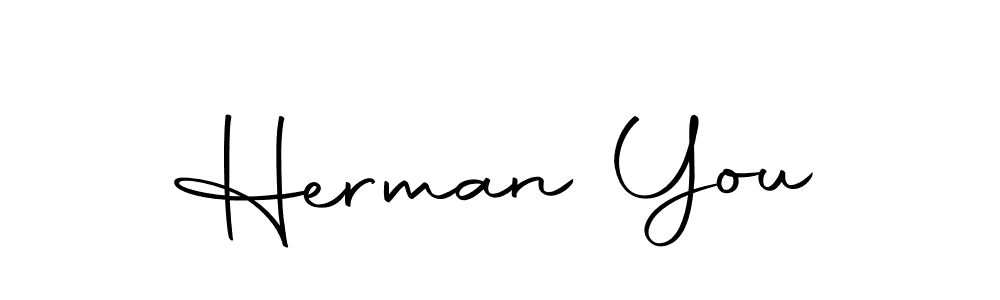 Design your own signature with our free online signature maker. With this signature software, you can create a handwritten (Autography-DOLnW) signature for name Herman You. Herman You signature style 10 images and pictures png