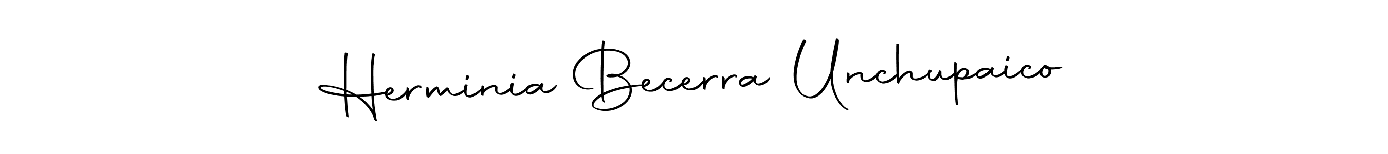 Create a beautiful signature design for name Herminia Becerra Unchupaico. With this signature (Autography-DOLnW) fonts, you can make a handwritten signature for free. Herminia Becerra Unchupaico signature style 10 images and pictures png