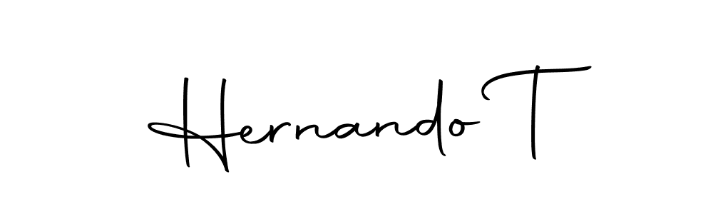 Design your own signature with our free online signature maker. With this signature software, you can create a handwritten (Autography-DOLnW) signature for name Hernando T. Hernando T signature style 10 images and pictures png