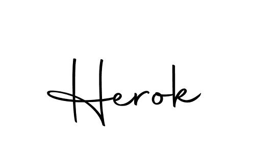 Use a signature maker to create a handwritten signature online. With this signature software, you can design (Autography-DOLnW) your own signature for name Herok. Herok signature style 10 images and pictures png