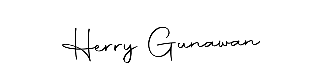 How to make Herry Gunawan name signature. Use Autography-DOLnW style for creating short signs online. This is the latest handwritten sign. Herry Gunawan signature style 10 images and pictures png