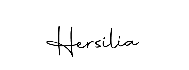 Design your own signature with our free online signature maker. With this signature software, you can create a handwritten (Autography-DOLnW) signature for name Hersilia. Hersilia signature style 10 images and pictures png