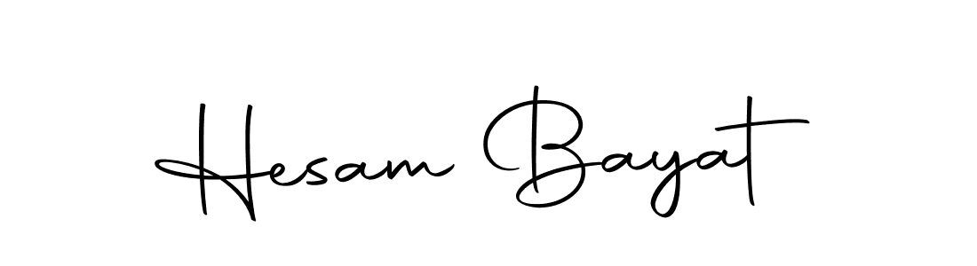 Create a beautiful signature design for name Hesam Bayat. With this signature (Autography-DOLnW) fonts, you can make a handwritten signature for free. Hesam Bayat signature style 10 images and pictures png