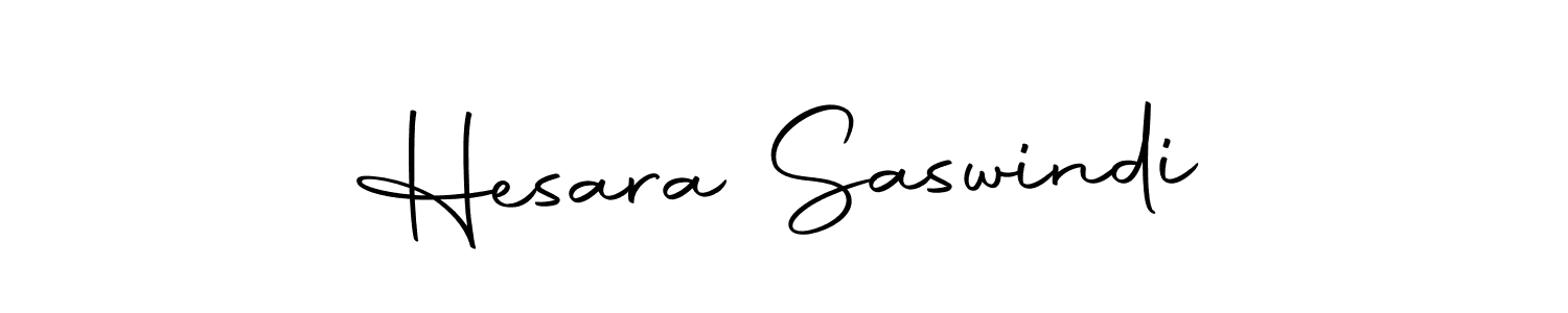 How to make Hesara Saswindi name signature. Use Autography-DOLnW style for creating short signs online. This is the latest handwritten sign. Hesara Saswindi signature style 10 images and pictures png