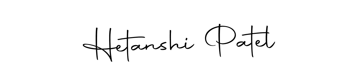 How to make Hetanshi Patel name signature. Use Autography-DOLnW style for creating short signs online. This is the latest handwritten sign. Hetanshi Patel signature style 10 images and pictures png