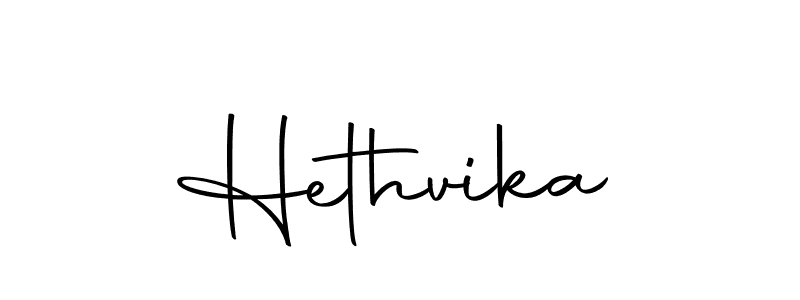 Create a beautiful signature design for name Hethvika. With this signature (Autography-DOLnW) fonts, you can make a handwritten signature for free. Hethvika signature style 10 images and pictures png