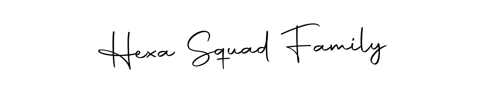 Make a beautiful signature design for name Hexa Squad Family. With this signature (Autography-DOLnW) style, you can create a handwritten signature for free. Hexa Squad Family signature style 10 images and pictures png