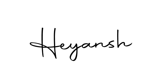 Create a beautiful signature design for name Heyansh. With this signature (Autography-DOLnW) fonts, you can make a handwritten signature for free. Heyansh signature style 10 images and pictures png