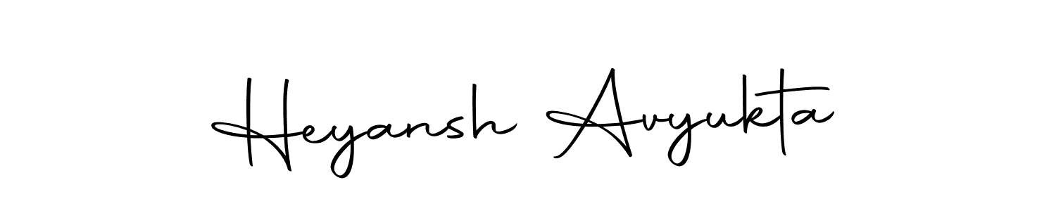 Autography-DOLnW is a professional signature style that is perfect for those who want to add a touch of class to their signature. It is also a great choice for those who want to make their signature more unique. Get Heyansh Avyukta name to fancy signature for free. Heyansh Avyukta signature style 10 images and pictures png