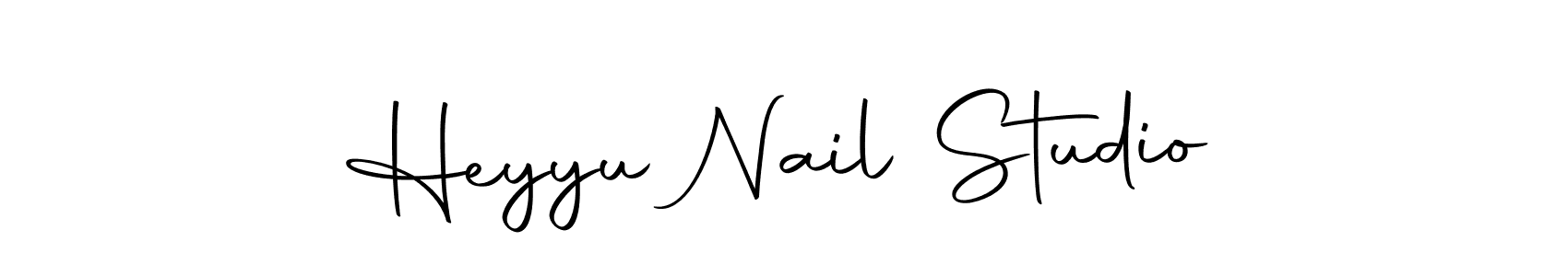 Design your own signature with our free online signature maker. With this signature software, you can create a handwritten (Autography-DOLnW) signature for name Heyyu Nail Studio. Heyyu Nail Studio signature style 10 images and pictures png