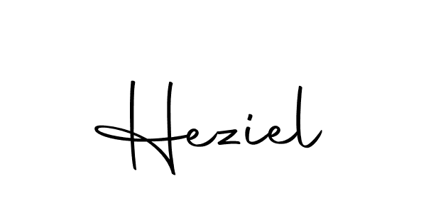 Design your own signature with our free online signature maker. With this signature software, you can create a handwritten (Autography-DOLnW) signature for name Heziel. Heziel signature style 10 images and pictures png