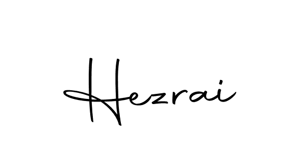 Design your own signature with our free online signature maker. With this signature software, you can create a handwritten (Autography-DOLnW) signature for name Hezrai. Hezrai signature style 10 images and pictures png