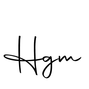 Design your own signature with our free online signature maker. With this signature software, you can create a handwritten (Autography-DOLnW) signature for name Hgm. Hgm signature style 10 images and pictures png