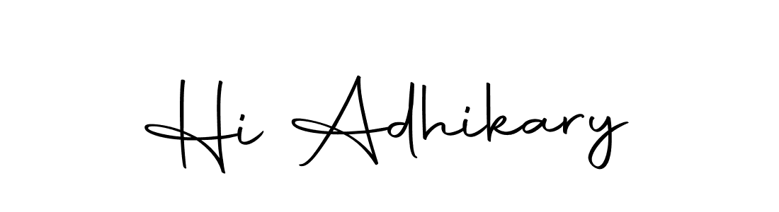 Create a beautiful signature design for name Hi Adhikary. With this signature (Autography-DOLnW) fonts, you can make a handwritten signature for free. Hi Adhikary signature style 10 images and pictures png