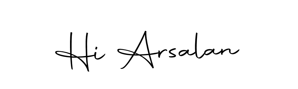 How to make Hi Arsalan name signature. Use Autography-DOLnW style for creating short signs online. This is the latest handwritten sign. Hi Arsalan signature style 10 images and pictures png