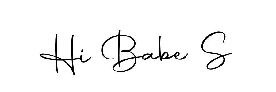 Use a signature maker to create a handwritten signature online. With this signature software, you can design (Autography-DOLnW) your own signature for name Hi Babe S. Hi Babe S signature style 10 images and pictures png