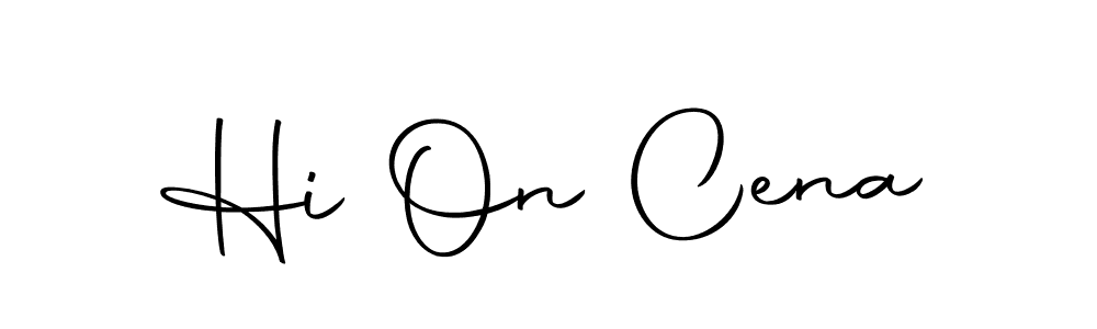 Use a signature maker to create a handwritten signature online. With this signature software, you can design (Autography-DOLnW) your own signature for name Hi On Cena. Hi On Cena signature style 10 images and pictures png