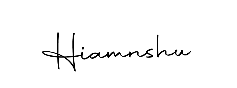 You should practise on your own different ways (Autography-DOLnW) to write your name (Hiamnshu) in signature. don't let someone else do it for you. Hiamnshu signature style 10 images and pictures png