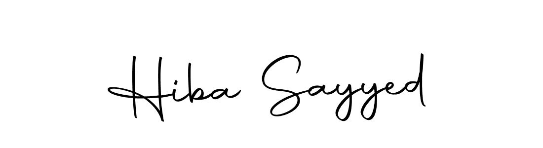 How to make Hiba Sayyed name signature. Use Autography-DOLnW style for creating short signs online. This is the latest handwritten sign. Hiba Sayyed signature style 10 images and pictures png