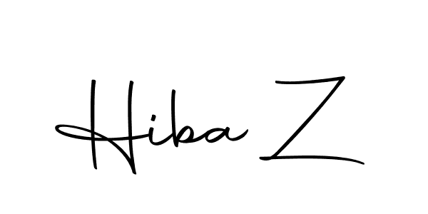 Use a signature maker to create a handwritten signature online. With this signature software, you can design (Autography-DOLnW) your own signature for name Hiba Z. Hiba Z signature style 10 images and pictures png