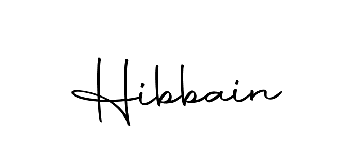 Design your own signature with our free online signature maker. With this signature software, you can create a handwritten (Autography-DOLnW) signature for name Hibbain. Hibbain signature style 10 images and pictures png