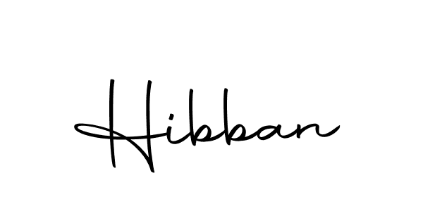 Design your own signature with our free online signature maker. With this signature software, you can create a handwritten (Autography-DOLnW) signature for name Hibban. Hibban signature style 10 images and pictures png