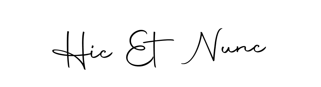 You can use this online signature creator to create a handwritten signature for the name Hic Et Nunc. This is the best online autograph maker. Hic Et Nunc signature style 10 images and pictures png