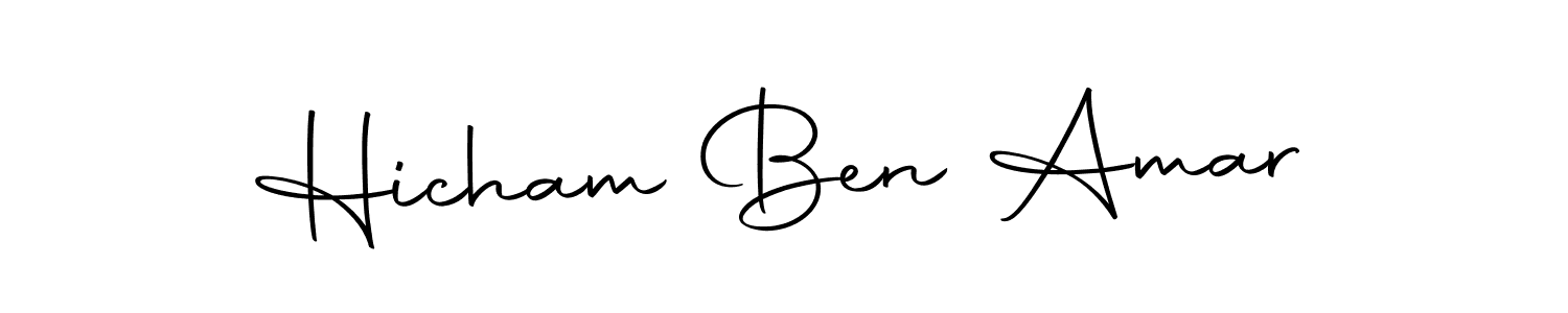 Create a beautiful signature design for name Hicham Ben Amar. With this signature (Autography-DOLnW) fonts, you can make a handwritten signature for free. Hicham Ben Amar signature style 10 images and pictures png