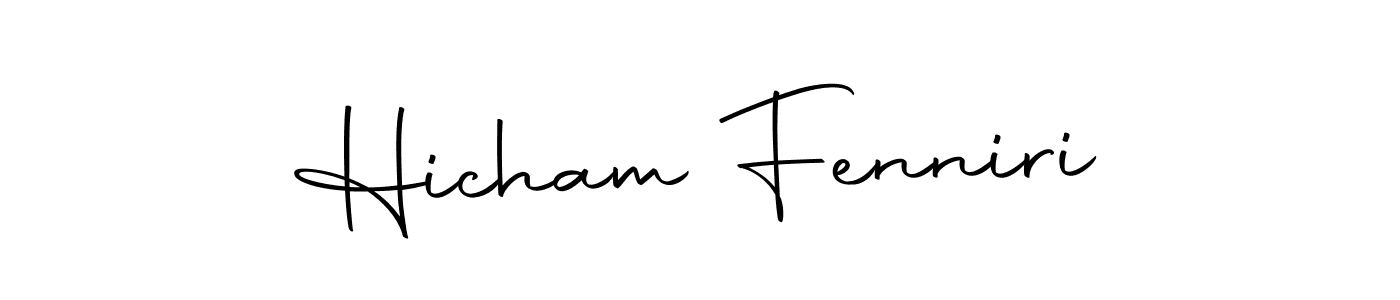 Autography-DOLnW is a professional signature style that is perfect for those who want to add a touch of class to their signature. It is also a great choice for those who want to make their signature more unique. Get Hicham Fenniri name to fancy signature for free. Hicham Fenniri signature style 10 images and pictures png