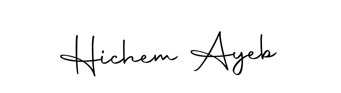 if you are searching for the best signature style for your name Hichem Ayeb. so please give up your signature search. here we have designed multiple signature styles  using Autography-DOLnW. Hichem Ayeb signature style 10 images and pictures png