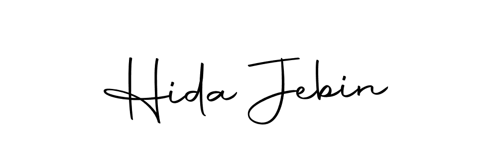 Make a beautiful signature design for name Hida Jebin. Use this online signature maker to create a handwritten signature for free. Hida Jebin signature style 10 images and pictures png