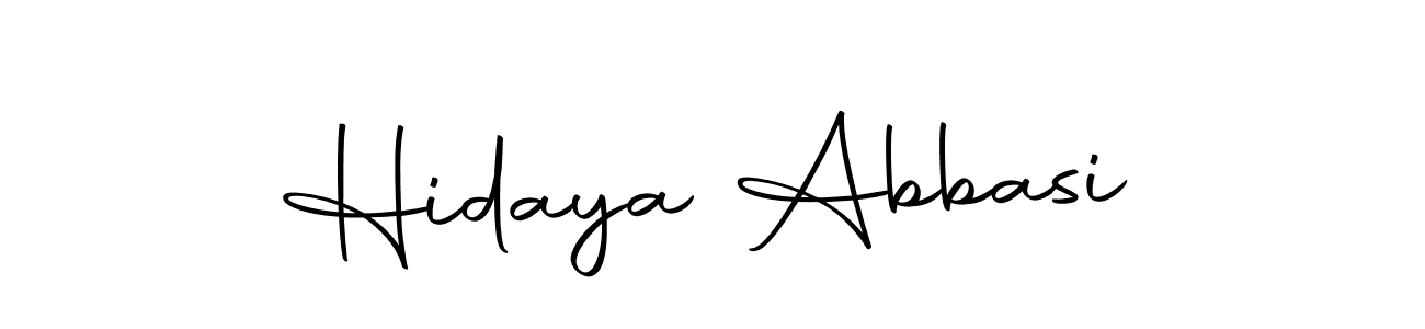 Design your own signature with our free online signature maker. With this signature software, you can create a handwritten (Autography-DOLnW) signature for name Hidaya Abbasi. Hidaya Abbasi signature style 10 images and pictures png