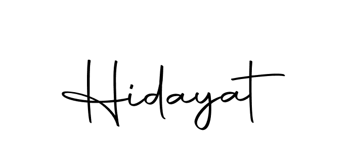 Create a beautiful signature design for name Hidayat. With this signature (Autography-DOLnW) fonts, you can make a handwritten signature for free. Hidayat signature style 10 images and pictures png