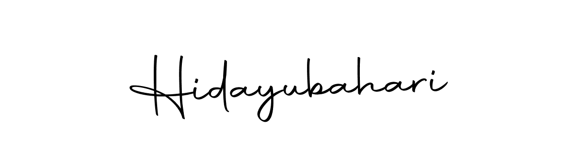 Use a signature maker to create a handwritten signature online. With this signature software, you can design (Autography-DOLnW) your own signature for name Hidayubahari. Hidayubahari signature style 10 images and pictures png