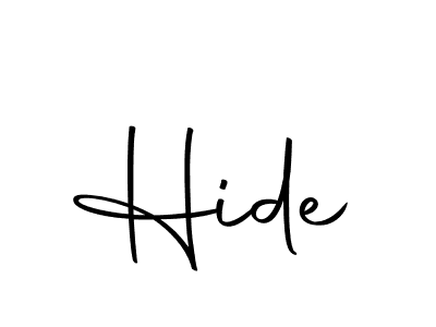 Design your own signature with our free online signature maker. With this signature software, you can create a handwritten (Autography-DOLnW) signature for name Hide. Hide signature style 10 images and pictures png