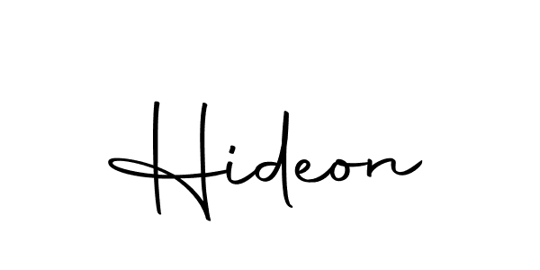 Also we have Hideon name is the best signature style. Create professional handwritten signature collection using Autography-DOLnW autograph style. Hideon signature style 10 images and pictures png