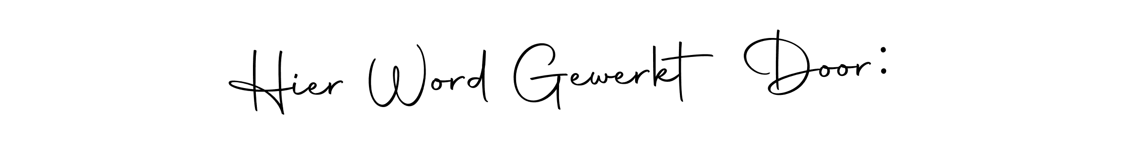 The best way (Autography-DOLnW) to make a short signature is to pick only two or three words in your name. The name Hier Word Gewerkt Door: include a total of six letters. For converting this name. Hier Word Gewerkt Door: signature style 10 images and pictures png