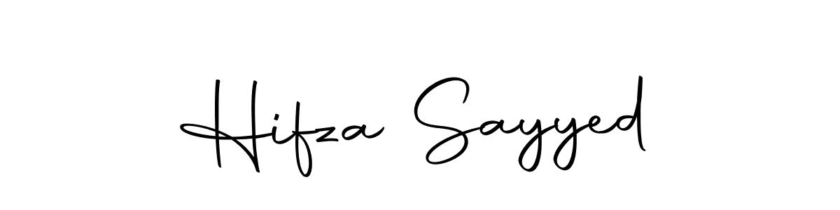 How to make Hifza Sayyed name signature. Use Autography-DOLnW style for creating short signs online. This is the latest handwritten sign. Hifza Sayyed signature style 10 images and pictures png