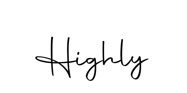 Make a short Highly signature style. Manage your documents anywhere anytime using Autography-DOLnW. Create and add eSignatures, submit forms, share and send files easily. Highly signature style 10 images and pictures png