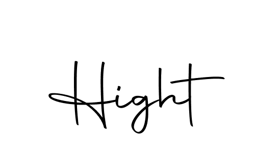 Design your own signature with our free online signature maker. With this signature software, you can create a handwritten (Autography-DOLnW) signature for name Hight. Hight signature style 10 images and pictures png