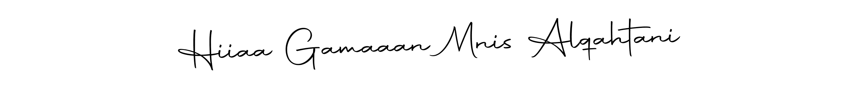 How to make Hiiaa Gamaaan Mnis Alqahtani signature? Autography-DOLnW is a professional autograph style. Create handwritten signature for Hiiaa Gamaaan Mnis Alqahtani name. Hiiaa Gamaaan Mnis Alqahtani signature style 10 images and pictures png