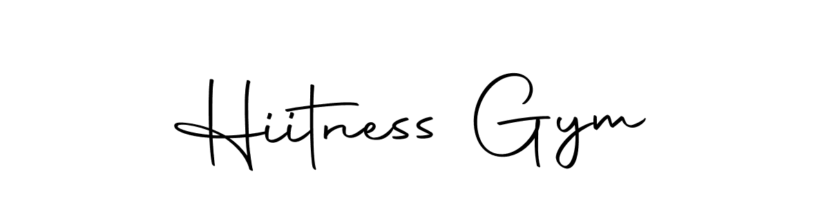 Create a beautiful signature design for name Hiitness Gym. With this signature (Autography-DOLnW) fonts, you can make a handwritten signature for free. Hiitness Gym signature style 10 images and pictures png