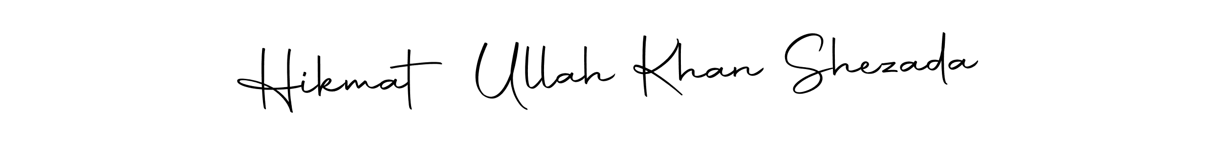 This is the best signature style for the Hikmat Ullah Khan Shezada name. Also you like these signature font (Autography-DOLnW). Mix name signature. Hikmat Ullah Khan Shezada signature style 10 images and pictures png