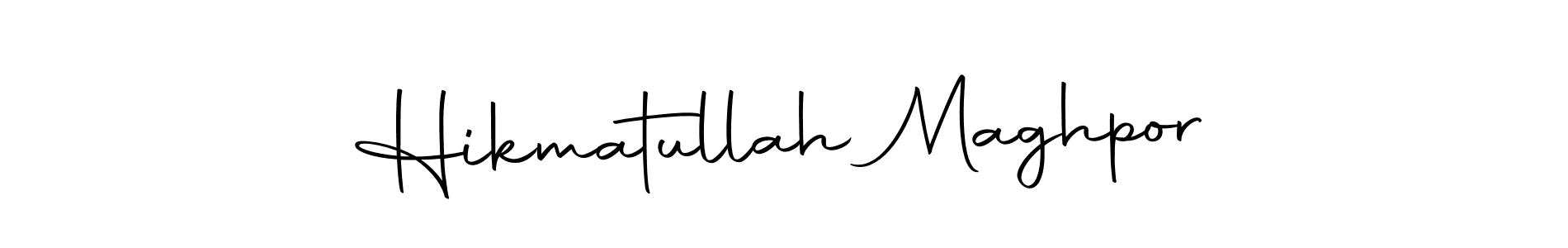 You should practise on your own different ways (Autography-DOLnW) to write your name (Hikmatullah Maghpor) in signature. don't let someone else do it for you. Hikmatullah Maghpor signature style 10 images and pictures png