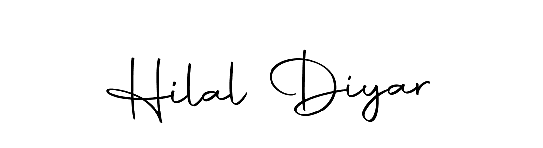 Hilal Diyar stylish signature style. Best Handwritten Sign (Autography-DOLnW) for my name. Handwritten Signature Collection Ideas for my name Hilal Diyar. Hilal Diyar signature style 10 images and pictures png