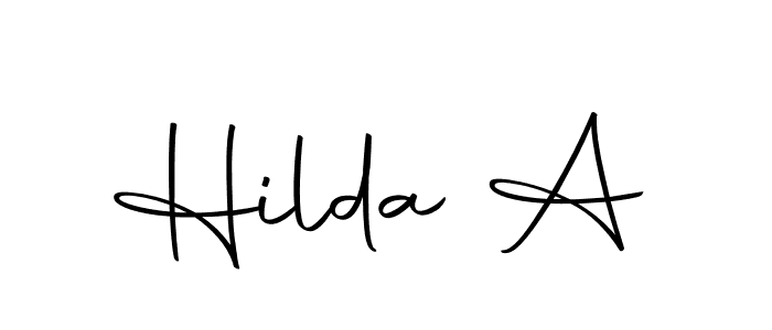 Make a beautiful signature design for name Hilda A. With this signature (Autography-DOLnW) style, you can create a handwritten signature for free. Hilda A signature style 10 images and pictures png